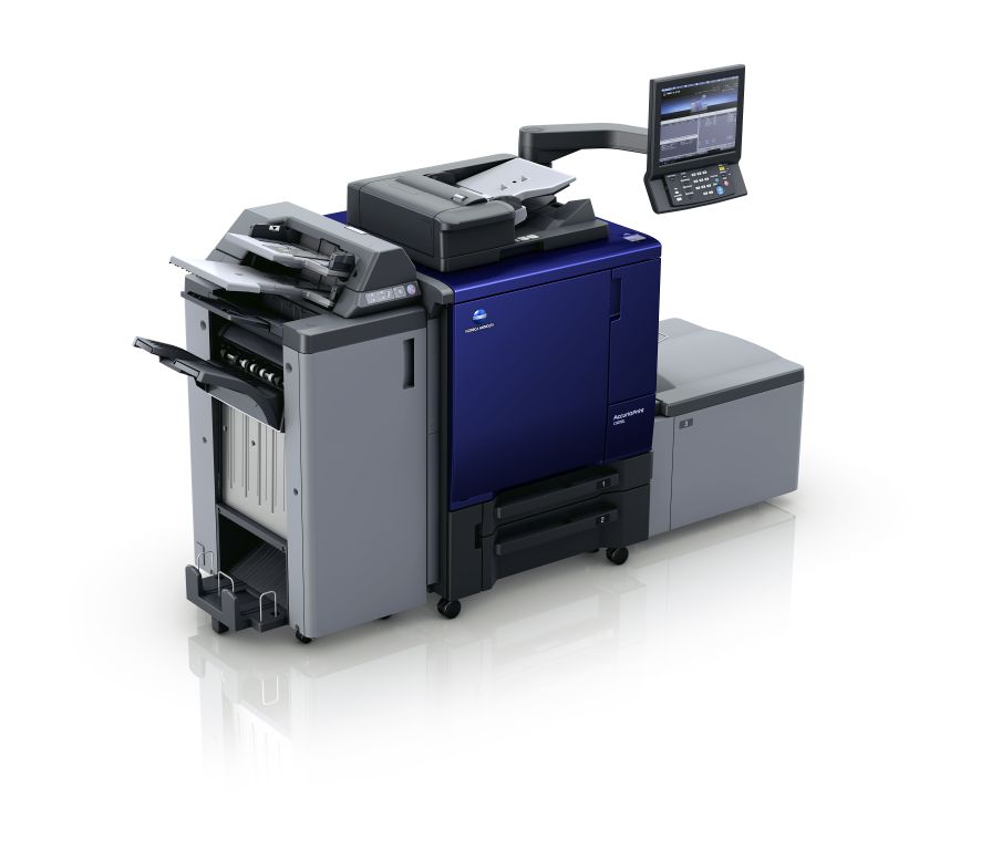 Kolorowy system produkcyjny do druku cyfrowego AccurioPrint C3070 i AccurioPrint C3080 od Konica Minolta